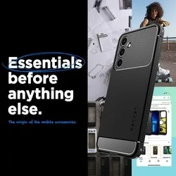 Samsung Galaxy A25 5G Telefontok - SPIGEN Rugged Armor - matt fekete hátlap tok-10