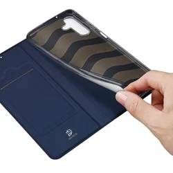 Samsung Galaxy A25 5G Telefontok - Dux Ducis kék flipcover tok-4