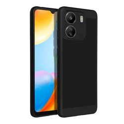 Xiaomi Redmi 13C Telefontok - BREEZY - fekete műanyag hátlap tok-1