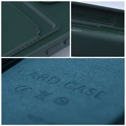 Xiaomi Redmi 13C Telefontok - Forcell Card - zöld kártyatartós szilikon hátlap tok-3