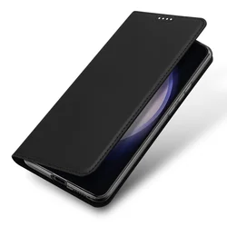 Samsung Galaxy S24 Telefontok - Dux Ducis fekete flipcover tok-1