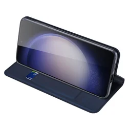 Samsung Galaxy S24+ (S24 Plus) Telefontok - Dux Ducis kék flipcover tok-2