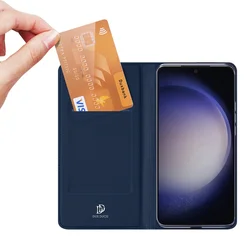 Samsung Galaxy S24+ (S24 Plus) Telefontok - Dux Ducis kék flipcover tok-3