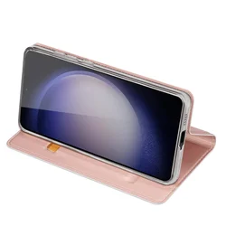 Samsung Galaxy S24+ (S24 Plus) Telefontok - Dux Ducis rose gold flipcover tok-2