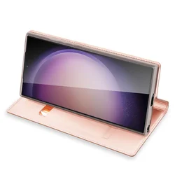 Samsung Galaxy S24 Ultra Telefontok - Dux Ducis rose gold flipcover tok-1