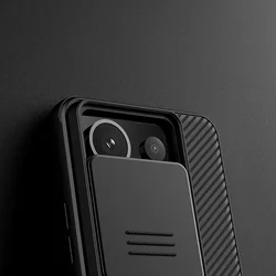 Xiaomi Poco X6 5G Telefontok - Nillkin csúsztatható kameravédős fekete hátlap tok-2