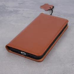 Xiaomi Redmi Note 13 5G Telefontok - Eredeti bőr Smart barna mágneses szilikon keretes könyvtok-3