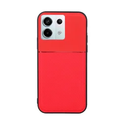 Xiaomi Redmi Note 13 5G Telefontok - Elegance piros műanyag hátlap tok szilikon kerettel-1