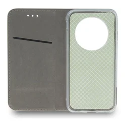 Honor Magic6 Lite Telefontok - Smart Magnetic kék szilikon keretes mágneses könyvtok-2