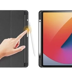 iPad Pro 12.9 2021 (5. gen) Tablettok - DUX DUCIS DOMO fekete ütésálló tok, ceruza tartóval-2