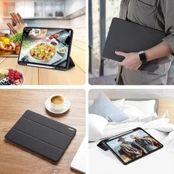 iPad Pro 12.9 2021 (5. gen) Tablettok - DUX DUCIS DOMO fekete ütésálló tok, ceruza tartóval-8