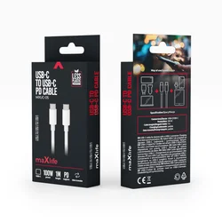 Maxlife MXUC-05 Kábel - Type-C (USB-C) / Type-C (USB-C) fehér kábel 1m, 100W-4
