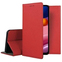 Samsung Galaxy A55 5G Telefontok - piros mágneses szilikon keretes könyvtok-3