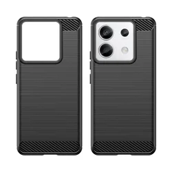 Xiaomi Redmi Note 13 Pro 5G Telefontok - Carbon Fiber fekete szilikon tok-6