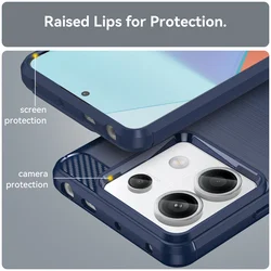 Xiaomi Redmi Note 13 Pro 5G Telefontok - Carbon Fiber kék szilikon tok-5