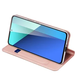 Xiaomi Redmi Note 13 4G/LTE Telefontok - Dux Ducis rose gold flipcover tok-4