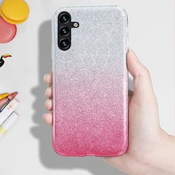 Samsung Galaxy A55 5G Telefontok - Ezüst / pink Shiny tok-3