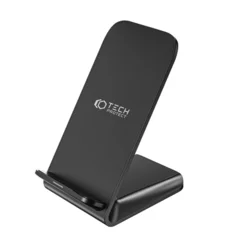 Telefontartó állvány: TECH-PROTECT QI15W-S2 - univerzális asztali telefontartó állvány, 15W Qi vezeték nélküli töltéssel fekete-2
