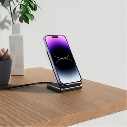 Telefontartó állvány: TECH-PROTECT QI15W-S2 - univerzális asztali telefontartó állvány, 15W Qi vezeték nélküli töltéssel fekete-3