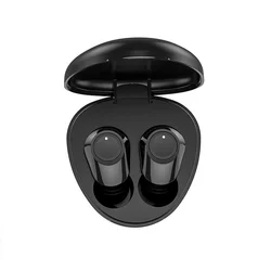 TWS M9 Headset - fekete bluetooth headset, töltő tokkal-3