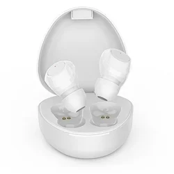 TWS M9 Headset - fehér bluetooth headset, töltő tokkal-1