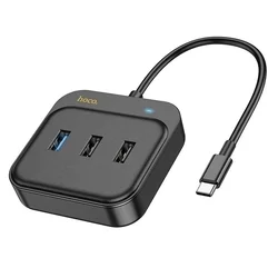 HOCO HB36 HUB Adapter - 5in1 porttal, Type-C / USB / HDMI, fekete adapter-1