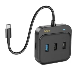 HOCO HB36 HUB Adapter - 5in1 porttal, Type-C / USB / HDMI, fekete adapter-2