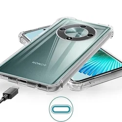 Honor Magic6 Lite Telefontok - Ütésálló átlátszó hátlap tok-2