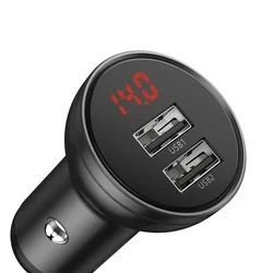 Baseus TZCCBX Autós töltő - autóstöltő + 3in1 kábel - (USB - Lightning / Type-C / MicroUSB) színes szövetkábel 4.8A, 1,2 m-3