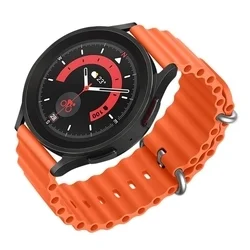 Okosóra szilikon szíj - Samsung Galaxy Watch 3 (45 mm) szíj - F- Design FS01 - narancssárga szilikon szíj (szíj szélesség: 22 mm)-1