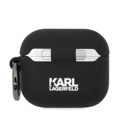 Karl Lagerfeld Karl Head - fekete szilikon tok Airpods 3 tartó-1
