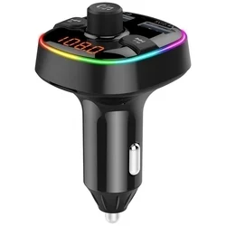 BC52L Transzmitter - autós FM/Bluetooth transzmitter + 2XUSB autós töltő, fekete-1