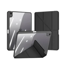 iPad Air 5 (2022, 10,9 coll) Tablettok - DUX DUCIS Magi fekete ütésálló tok, ceruzatartóval-1