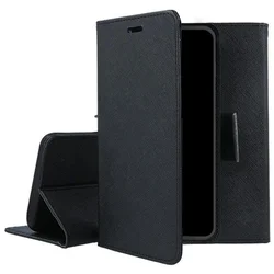 Xiaomi Redmi 13C Telefontok - Fancy fekete mágneses szilikon keretes könyvtok-1
