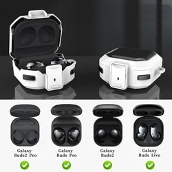 Dux Ducis Seca fehér carbon mintás tok - Samsung Galaxy Buds Pro / Buds2 / Buds2 Pro / Buds FE / Buds Live tartó-1