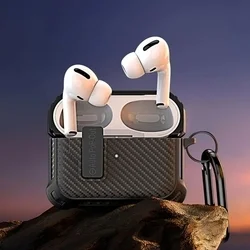 Dux Ducis Peci fehér carbon mintás tok - AirPods Pro 2 tartó-5