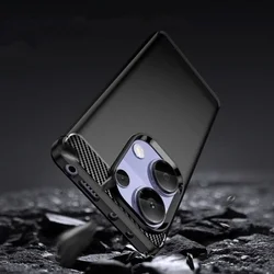 Telefontok Xiaomi Redmi Note 13 Pro 4G / LTE - Carbon Fiber fekete szilikon hátlap tok-5
