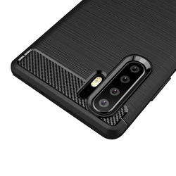 Huawei P30 Pro Telefontok - Forcell Carbon Fiber fekete szilikon tok-3