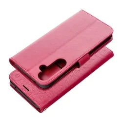 Telefontok Samsung Galaxy A55 5G - MEZZO mandala mintás magenta mágneses szilikon keretes könyvtok-2