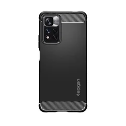 Telefontok Xiaomi Redmi Note 11 Pro+ - SPIGEN Rugged Armor - fekete hátlap tok-1