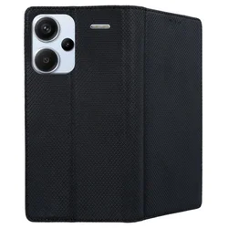 Telefontok Xiaomi Redmi Note 13 Pro+ 5G - fekete mágneses szilikon keretes könyvtok-2