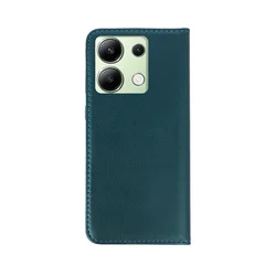 Telefontok Xiaomi Redmi Note 13 Pro 4G / LTE - Smart Magnetic zöld szilikon keretes mágneses könyvtok-1