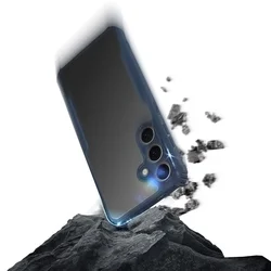 Telefontok Samsung Galaxy A55 5G - kék / átlátszó ütésálló hátlap tok-2