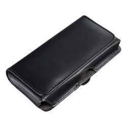 Telefontok: Forcell Classic - fekete övre erősíthető ökobőr tok (13,8X7X1,3 cm)-2