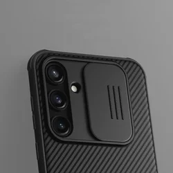 Telefontok Xiaomi Poco X6 Pro 5G - Nillkin csúsztatható kameravédős fekete hátlap tok-3