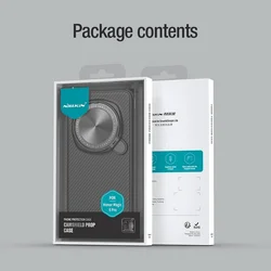 Telefontok Honor Magic 6 Pro - Nillkin kameravédős fekete, kitámasztós hátlap tok-5