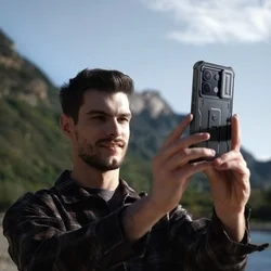 Telefontok Xiaomi Redmi Note 13 Pro 5G - Tech- Protect Kevlar Pro- átlátszó előlap + plexi fekete hátlapi 360°-os tok , kitámasztható-2