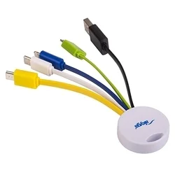 AK-AD-51 - 4in1 kábel - (USB - Lightning / Type-C / MicroUSB / MiniUSB) színes kábel-1