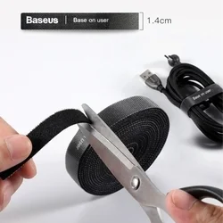 BASEUS Kábelrendező szalag - fekete tépőzáras kábelrendező szalag, 1m -6