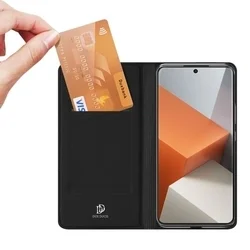 Telefontok Xiaomi Redmi Note 13 Pro+ 5G - Dux Ducis fekete könyvtok-3